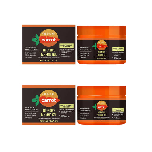 Carrot Tanning Gel - Lightweight Hydrating Bronzing Gel for Natural Sunless Tan Enhancement for Face and Body