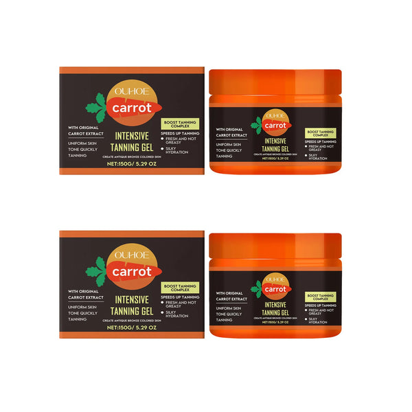 Carrot Tanning Gel - Lightweight Hydrating Bronzing Gel for Natural Sunless Tan Enhancement for Face and Body