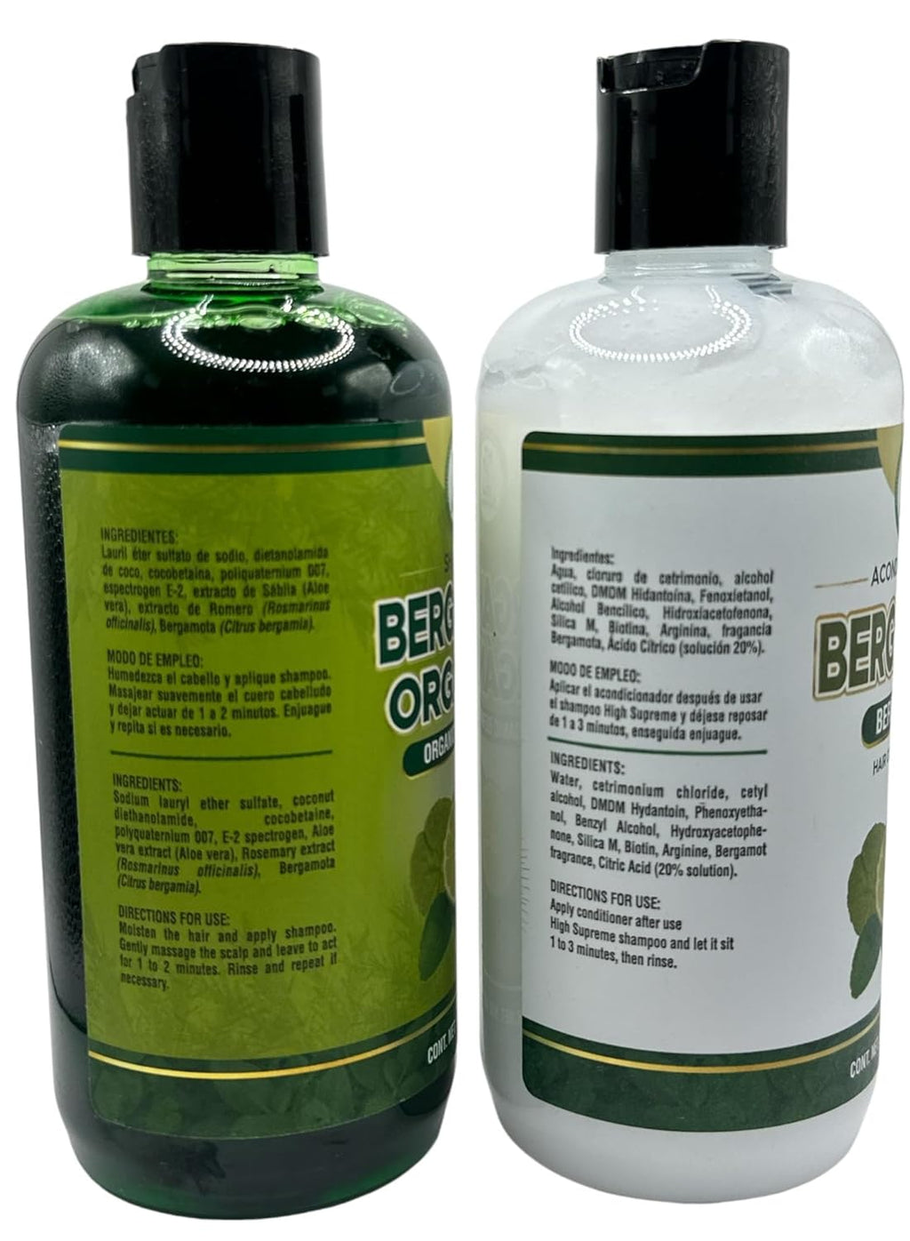 Shampoo Organic Bergamot + Conditioner (16.9 Fl Oz) with Aloe Vera & Rosemary |