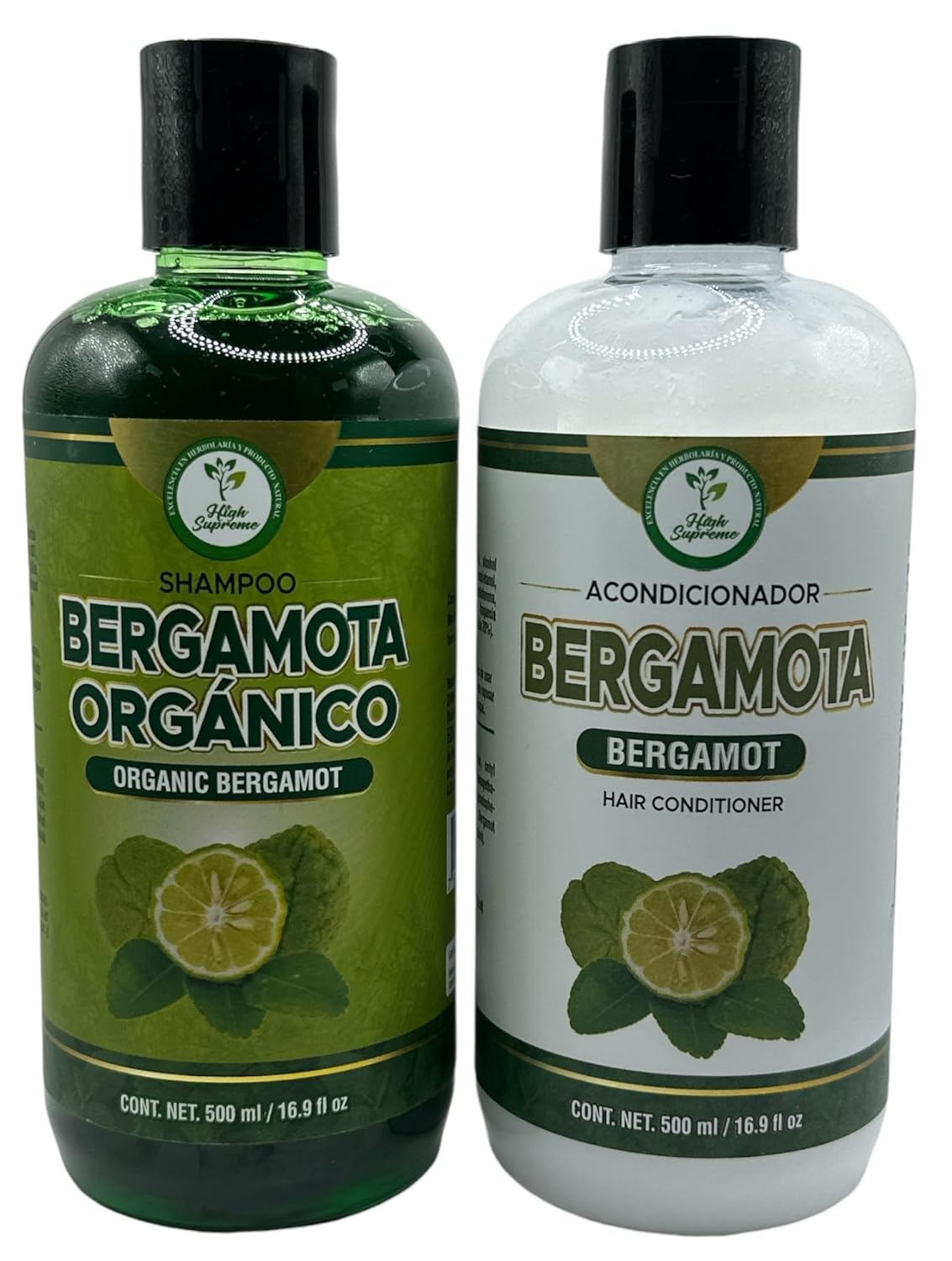 Shampoo Organic Bergamot + Conditioner (16.9 Fl Oz) with Aloe Vera & Rosemary |