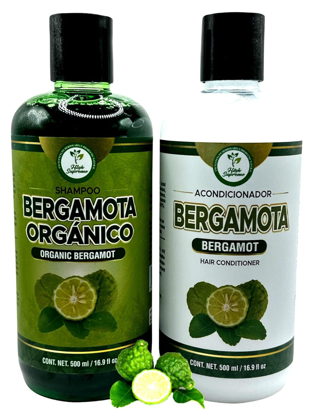 Shampoo Organic Bergamot + Conditioner (16.9 Fl Oz) with Aloe Vera & Rosemary |