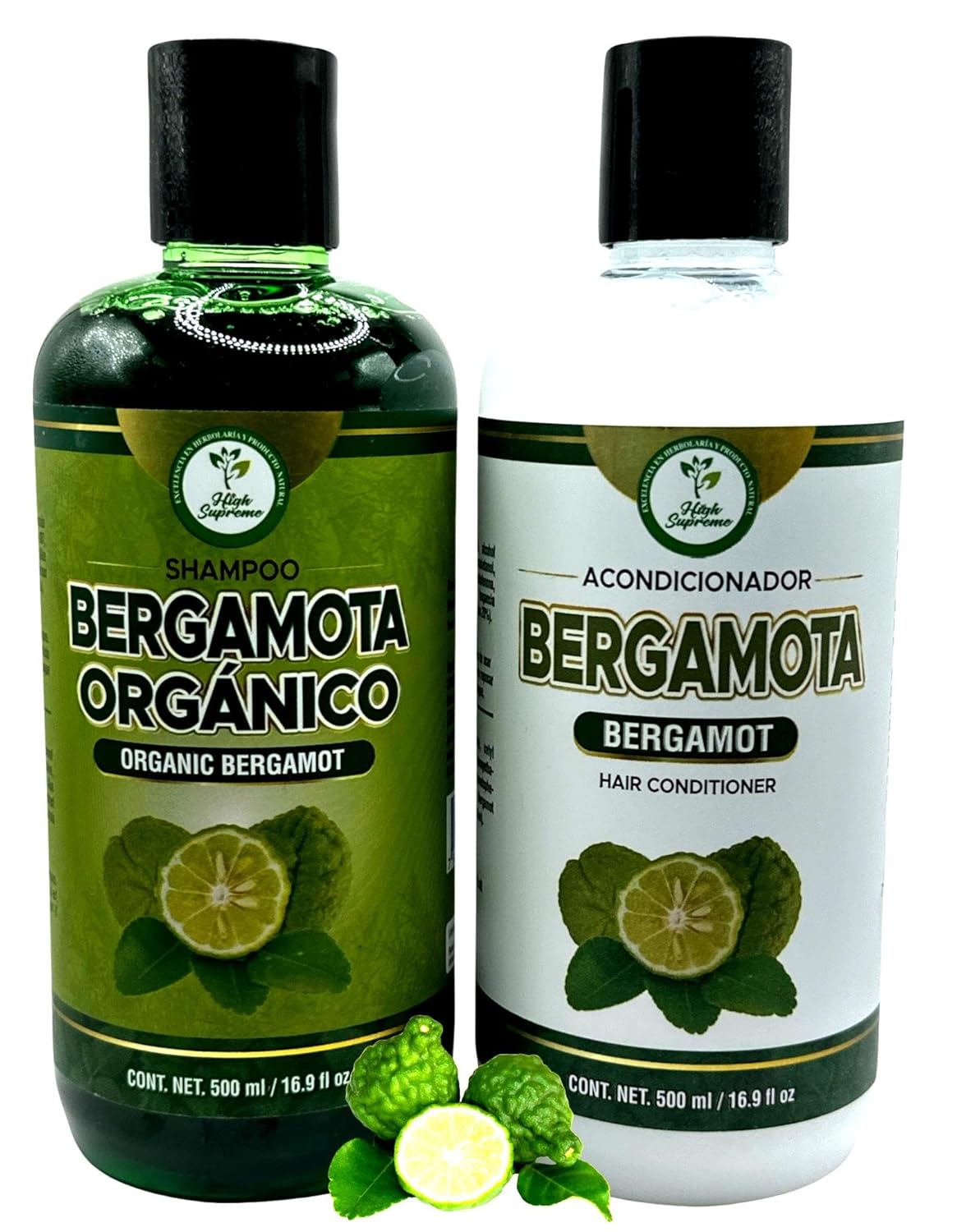 Shampoo Organic Bergamot + Conditioner (16.9 Fl Oz) with Aloe Vera & Rosemary |