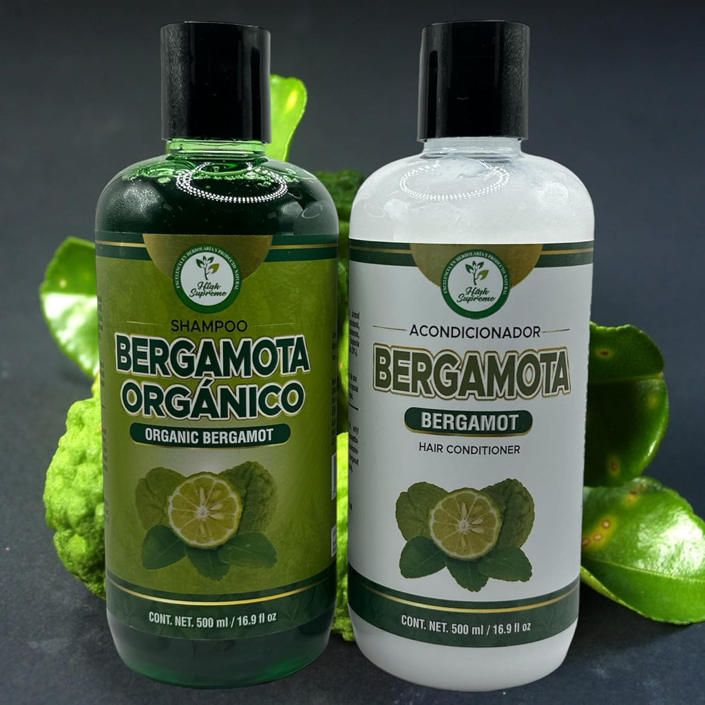 Shampoo Organic Bergamot + Conditioner (16.9 Fl Oz) with Aloe Vera & Rosemary |