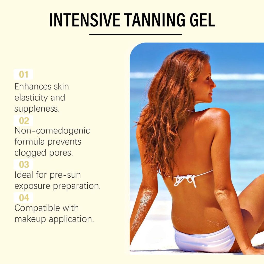 Carrot Tanning Gel - Lightweight Hydrating Bronzing Gel for Natural Sunless Tan Enhancement for Face and Body