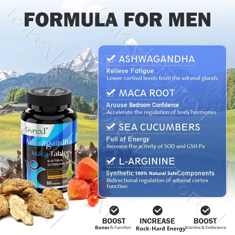 Boner Solution from Ashwagandha Physical Readiness Volume Optimization Day+ Evening Endurance