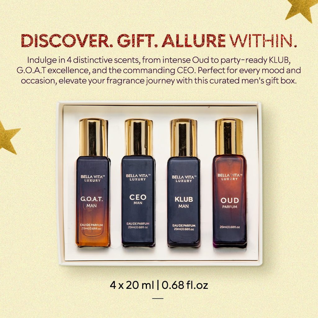 Bella Vita Organic Man Perfume Gift Set for Men
