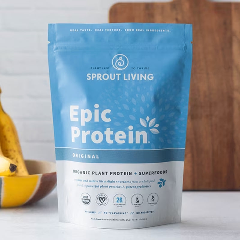Epic Protein | Organic Plant Protein, Superfoods, Original (Unflavored) 1 Lb