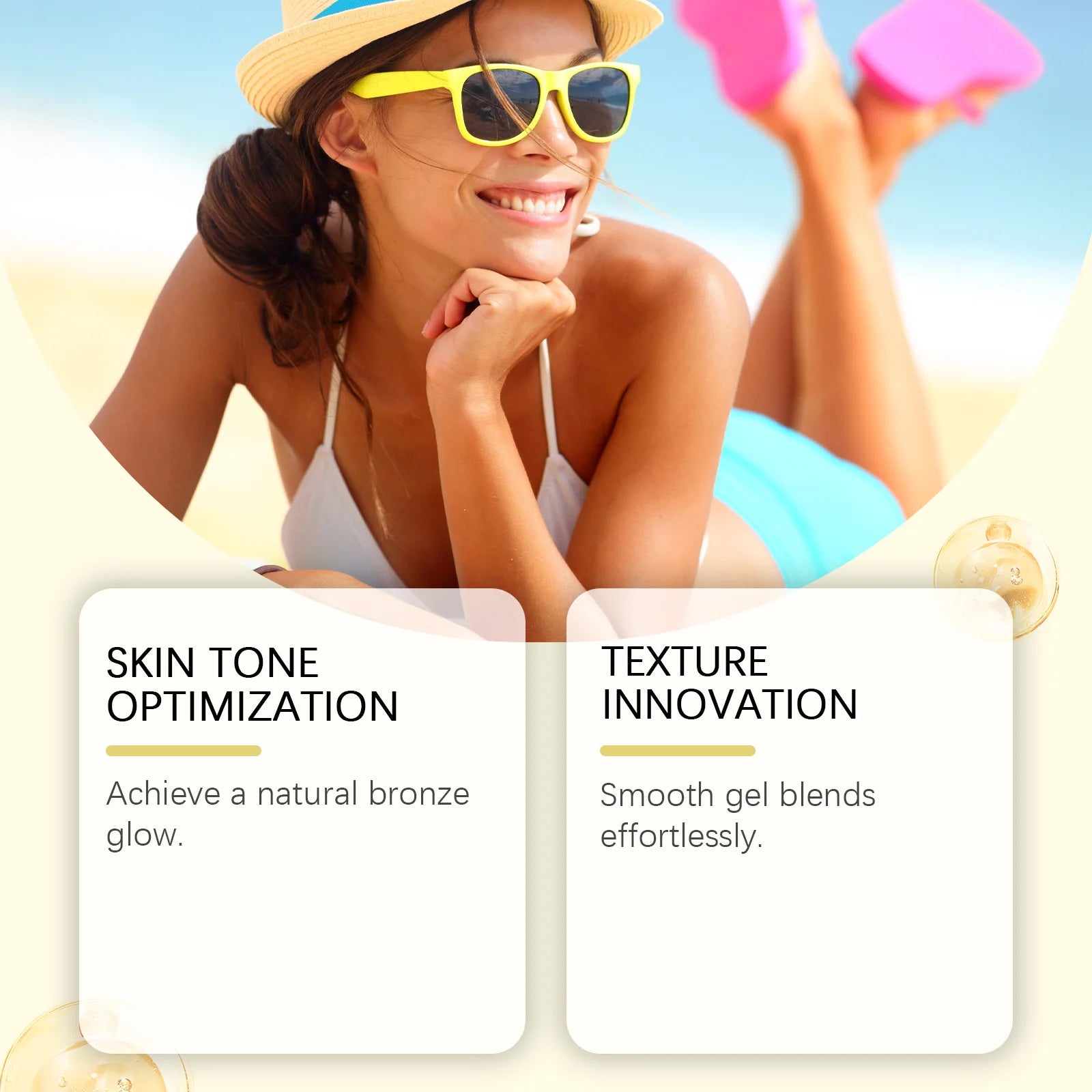 Carrot Tanning Gel - Lightweight Hydrating Bronzing Gel for Natural Sunless Tan Enhancement for Face and Body