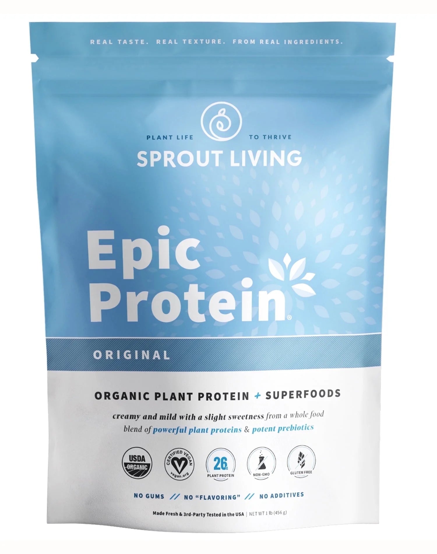 Epic Protein | Organic Plant Protein, Superfoods, Original (Unflavored) 1 Lb