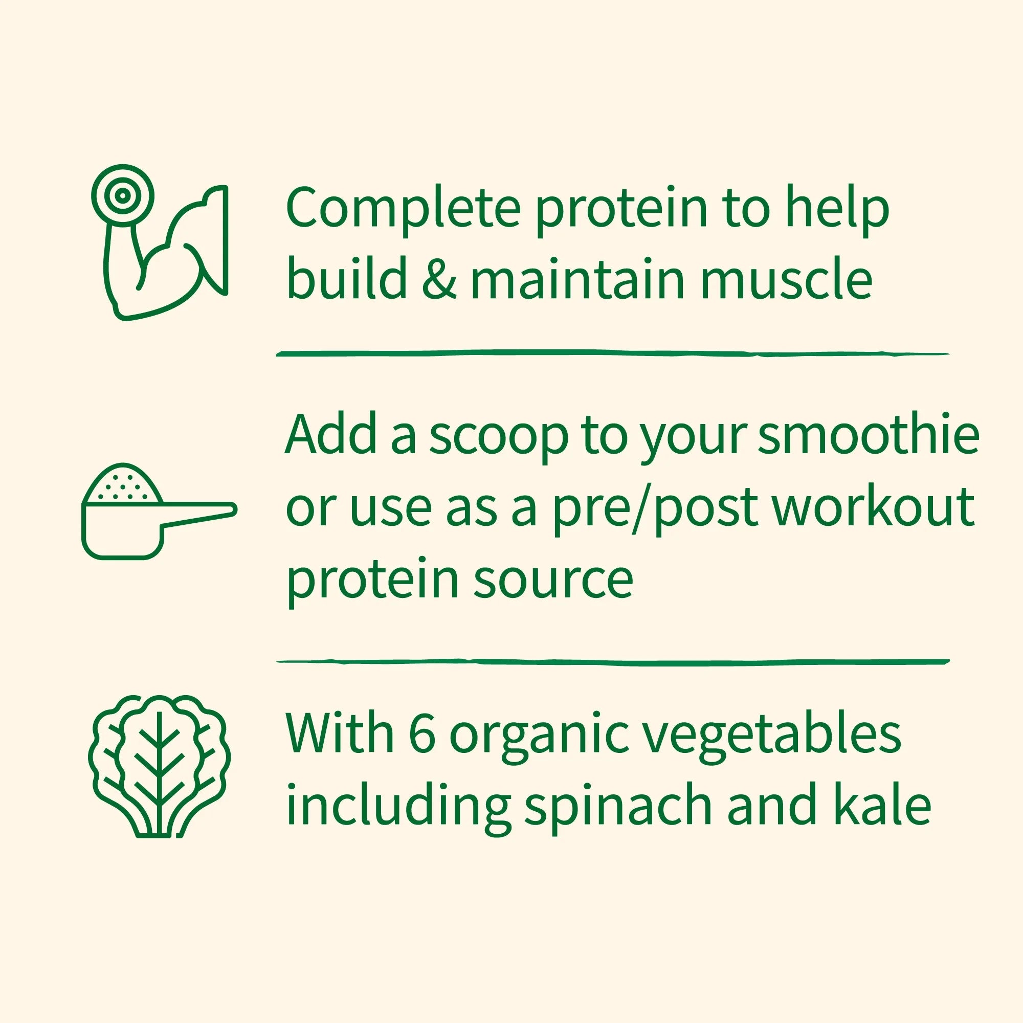 Organic Plant Based Greens Probiotic 20G Protein Shake Drink Powder for Digestive Gut Health, Vegan, Vanilla, 1.1Lb